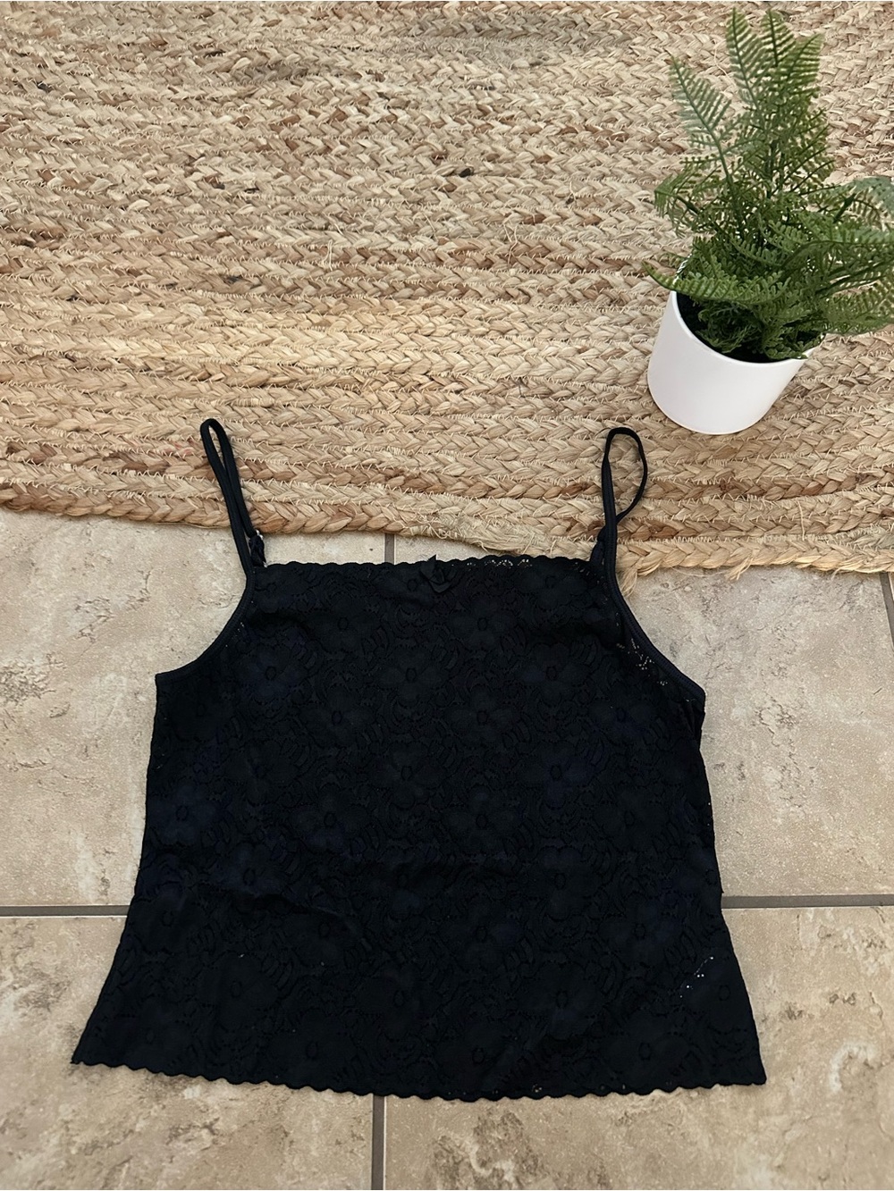 BLACK LACE CAMI